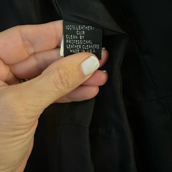 Ralph Laure  black leather snap dress silver hardware size 4 - Picture 3 of 6